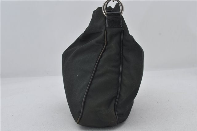 Authentic GUCCI Bamboo 2Way Shoulder Hand Bag Nylon Leather 0011638 Green 2855E