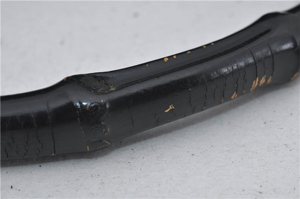 Authentic GUCCI Bamboo 2Way Shoulder Hand Bag Nylon Leather 0011638 Green 2855E