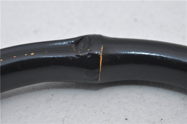 Authentic GUCCI Bamboo 2Way Shoulder Hand Bag Nylon Leather 0011638 Green 2855E