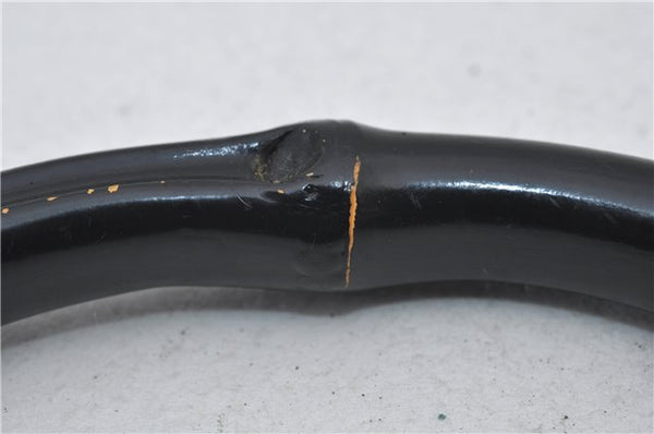 Authentic GUCCI Bamboo 2Way Shoulder Hand Bag Nylon Leather 0011638 Green 2855E