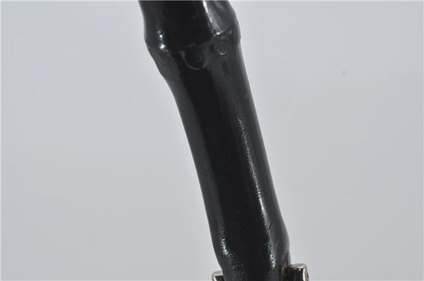 Authentic GUCCI Bamboo 2Way Shoulder Hand Bag Nylon Leather 0011638 Green 2855E