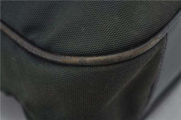 Authentic GUCCI Bamboo 2Way Shoulder Hand Bag Nylon Leather 0011638 Green 2855E