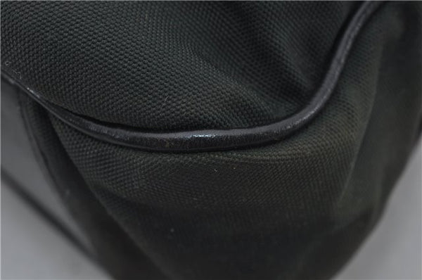 Authentic GUCCI Bamboo 2Way Shoulder Hand Bag Nylon Leather 0011638 Green 2855E