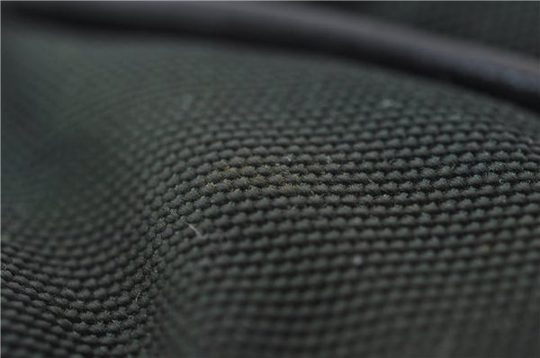 Authentic GUCCI Bamboo 2Way Shoulder Hand Bag Nylon Leather 0011638 Green 2855E