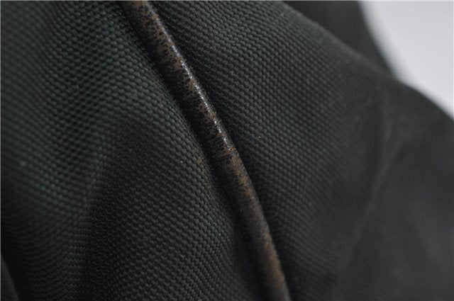 Authentic GUCCI Bamboo 2Way Shoulder Hand Bag Nylon Leather 0011638 Green 2855E