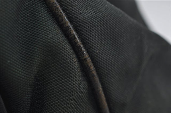 Authentic GUCCI Bamboo 2Way Shoulder Hand Bag Nylon Leather 0011638 Green 2855E