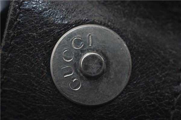 Authentic GUCCI Bamboo 2Way Shoulder Hand Bag Nylon Leather 0011638 Green 2855E