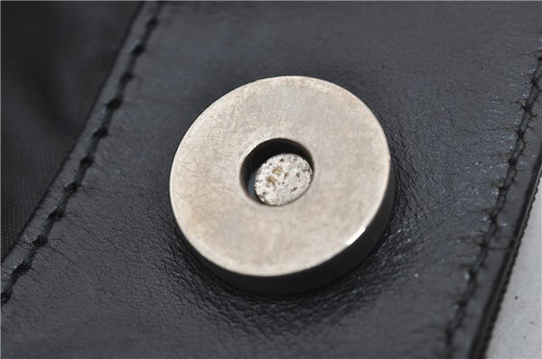 Authentic GUCCI Bamboo 2Way Shoulder Hand Bag Nylon Leather 0011638 Green 2855E