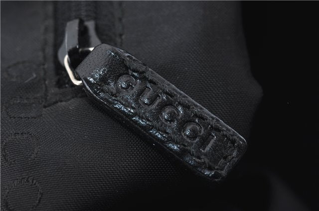 Authentic GUCCI Bamboo 2Way Shoulder Hand Bag Nylon Leather 0011638 Green 2855E