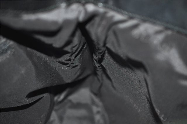 Authentic GUCCI Bamboo 2Way Shoulder Hand Bag Nylon Leather 0011638 Green 2855E