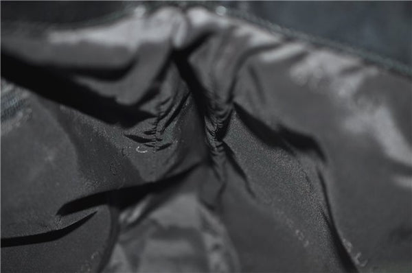 Authentic GUCCI Bamboo 2Way Shoulder Hand Bag Nylon Leather 0011638 Green 2855E