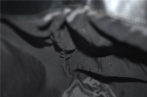 Authentic GUCCI Bamboo 2Way Shoulder Hand Bag Nylon Leather 0011638 Green 2855E