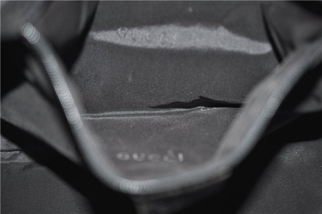 Authentic GUCCI Bamboo 2Way Shoulder Hand Bag Nylon Leather 0011638 Green 2855E