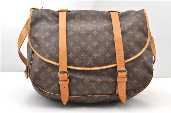 Authentic Louis Vuitton Monogram Saumur 43 Shoulder Cross Bag M42252 LV 2856F