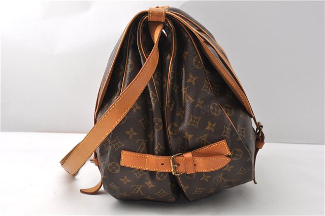 Authentic Louis Vuitton Monogram Saumur 43 Shoulder Cross Bag M42252 LV 2856F