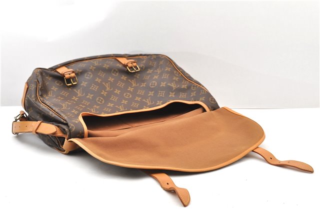 Authentic Louis Vuitton Monogram Saumur 43 Shoulder Cross Bag M42252 LV 2856F