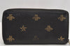 Authentic GUCCI Bee & Star Vintage Long Wallet Purse Leather 495062 Black 2856I