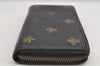 Authentic GUCCI Bee & Star Vintage Long Wallet Purse Leather 495062 Black 2856I