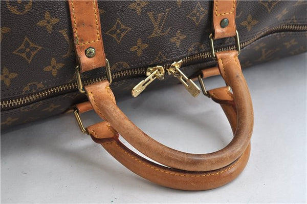 Authentic Louis Vuitton Monogram Keepall 55 Boston Bag M41424 LV 2858D