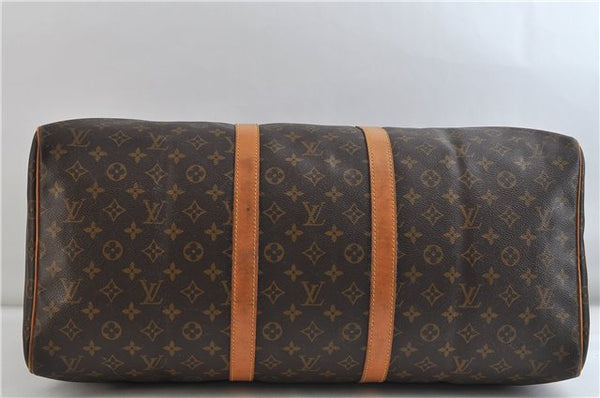 Authentic Louis Vuitton Monogram Keepall 55 Boston Bag M41424 LV 2858D