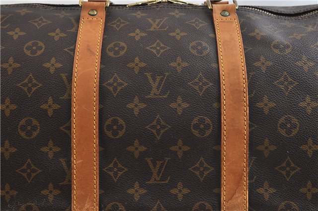 Authentic Louis Vuitton Monogram Keepall 55 Boston Bag M41424 LV 2858D