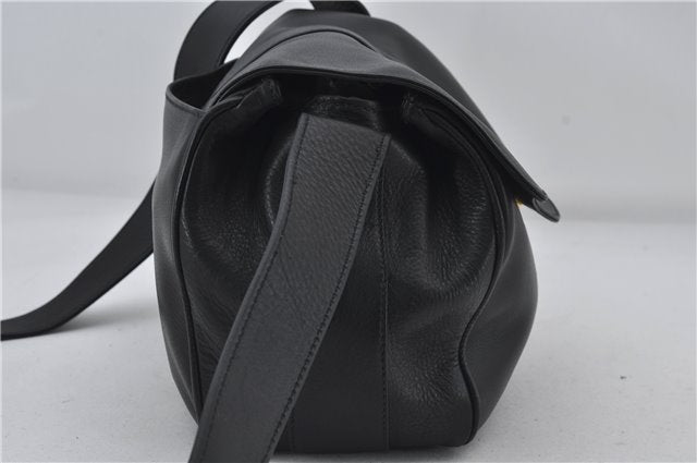 Authentic GUCCI Vintage Shoulder Cross Body Bag Purse Leather Black Junk 2858E