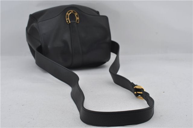 Authentic GUCCI Vintage Shoulder Cross Body Bag Purse Leather Black Junk 2858E