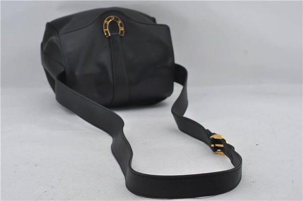 Authentic GUCCI Vintage Shoulder Cross Body Bag Purse Leather Black Junk 2858E