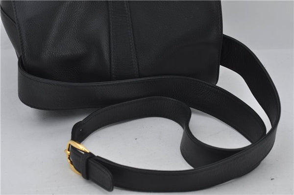 Authentic GUCCI Vintage Shoulder Cross Body Bag Purse Leather Black Junk 2858E