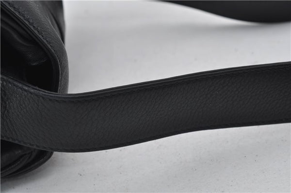 Authentic GUCCI Vintage Shoulder Cross Body Bag Purse Leather Black Junk 2858E