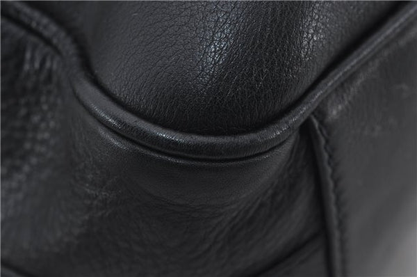 Authentic GUCCI Vintage Shoulder Cross Body Bag Purse Leather Black Junk 2858E