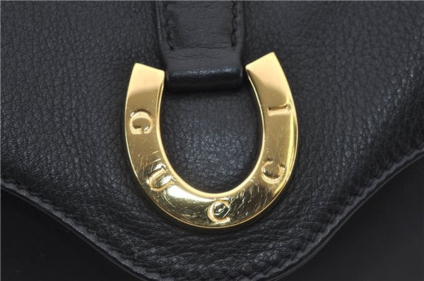 Authentic GUCCI Vintage Shoulder Cross Body Bag Purse Leather Black Junk 2858E