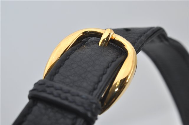 Authentic GUCCI Vintage Shoulder Cross Body Bag Purse Leather Black Junk 2858E