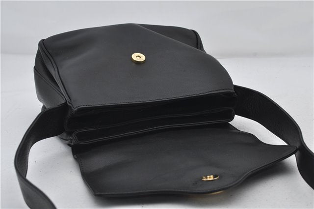 Authentic GUCCI Vintage Shoulder Cross Body Bag Purse Leather Black Junk 2858E