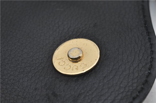 Authentic GUCCI Vintage Shoulder Cross Body Bag Purse Leather Black Junk 2858E