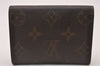 Authentic Louis Vuitton Monogram Porte Monnaie Plat Coin Purse M61930 LV 2858I