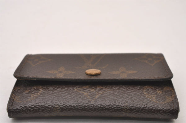 Authentic Louis Vuitton Monogram Porte Monnaie Plat Coin Purse M61930 LV 2858I