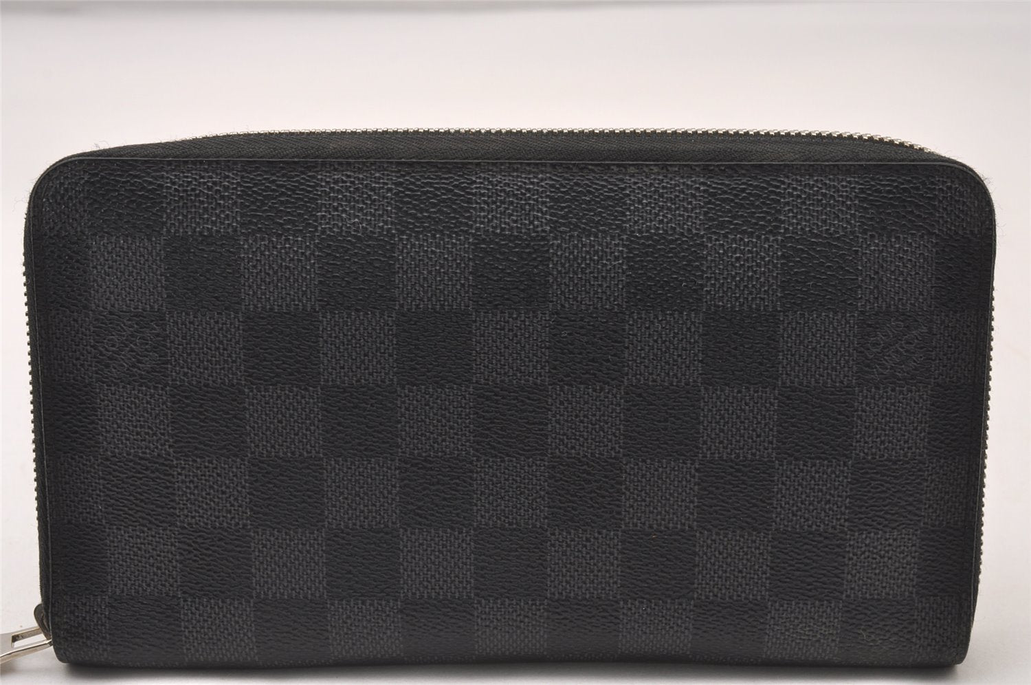 Authentic Louis Vuitton Damier Graphite Zippy Organizer Wallet N63077 LV 2859I