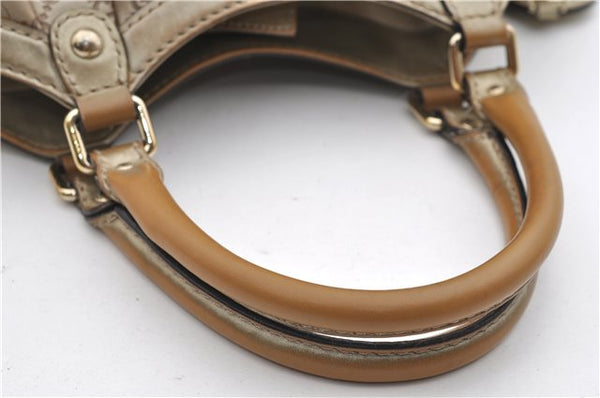 Authentic GUCCI Guccissima Sukey Shoulder Tote Bag GG Leather 211944 Gold 2860E