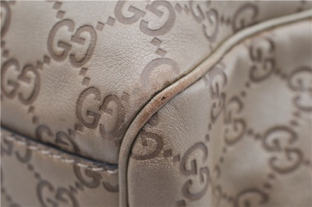 Authentic GUCCI Guccissima Sukey Shoulder Tote Bag GG Leather 211944 Gold 2860E