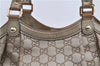 Authentic GUCCI Guccissima Sukey Shoulder Tote Bag GG Leather 211944 Gold 2860E