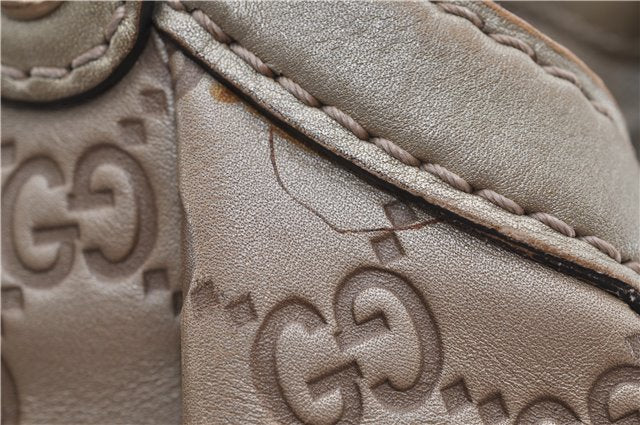 Authentic GUCCI Guccissima Sukey Shoulder Tote Bag GG Leather 211944 Gold 2860E