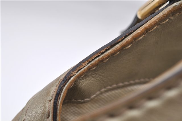 Authentic GUCCI Guccissima Sukey Shoulder Tote Bag GG Leather 211944 Gold 2860E