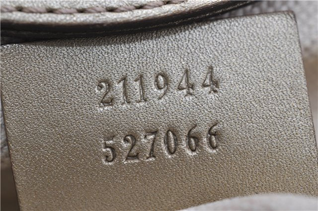 Authentic GUCCI Guccissima Sukey Shoulder Tote Bag GG Leather 211944 Gold 2860E