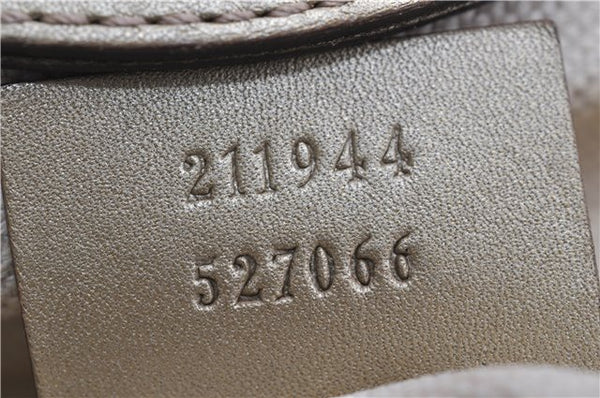 Authentic GUCCI Guccissima Sukey Shoulder Tote Bag GG Leather 211944 Gold 2860E