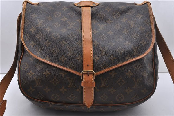 Auth Louis Vuitton Monogram Saumur 35 Shoulder Cross Body Bag M42254 LV 2861D