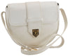 Authentic YVES SAINT LAURENT Shoulder Cross Body Bag Purse Leather White 2861E