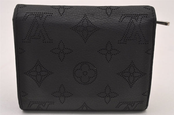 Authentic Louis Vuitton Mahina Portefeuille Iris Compact Wallet Black Box 2861I