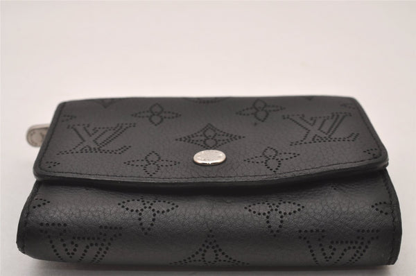 Authentic Louis Vuitton Mahina Portefeuille Iris Compact Wallet Black Box 2861I