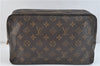 Auth Louis Vuitton Monogram Trousse Toilette 28 Clutch Hand Bag M47522 LV 2862D